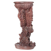 Садовая фигура Ангел с чашей на голове, гранит розовый (Гипс)