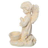 Сувенир Ангел Крылатик с чашей, слоновая кость