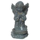 Сувенир Ангел Крылатик с чашей, гранит серый
