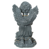 Сувенир Ангел Крылатик с чашей, гранит серый