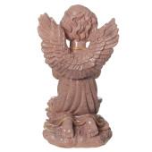 Сувенир Ангел Крылатик с чашей, гранит розовый