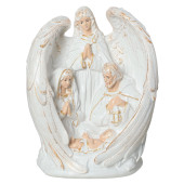 Сувенир Святая семья с ангелом, в белой одежде