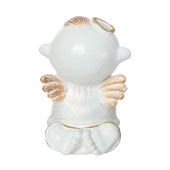 Сувенир Ангелочек со свечкой, античное золото