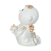 Сувенир Ангелочек со свечкой, античное золото