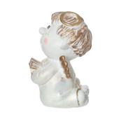 Сувенир Ангелочек с книжкой, античное золото