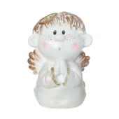 Сувенир Ангелочек-мальчик, античное золото