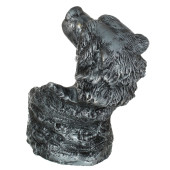 Сувенир-подставка под бутылку Медведь, серебро