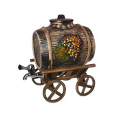 Бочка виноград. тачка дерево, кран 4л