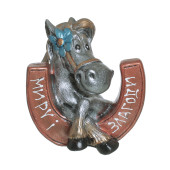 Копилка Конь Удача 15,5см _ 15см (цвета в ассортименте)