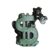 Копилка Конь Долар 17см_14,5см (цвета в ассортименте)