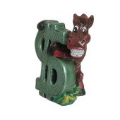 Копилка Конь Долар 17см_14,5см (цвета в ассортименте)