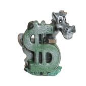 Копилка Конь Долар 17см_14,5см (цвета в ассортименте)