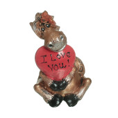 Копилка Конь с сердцем (I love you)  15,5см_12,5см (цвета в ассортименте)