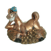 Копилка Конь на монетах 12см_17см (цвета в ассортименте)