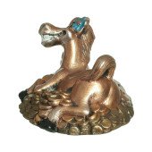 Копилка Конь на монетах 12см_17см (цвета в ассортименте)