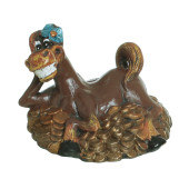 Копилка Конь на монетах 12см_17см (цвета в ассортименте)