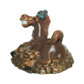 Копилка Конь на монетах 12см_17см (цвета в ассортименте)