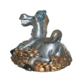 Копилка Конь на монетах 12см_17см (цвета в ассортименте)