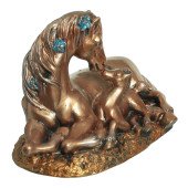 Копилка Лошадь мама, бронза (золото)