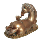 Копилка Лошадь мама, бронза (золото)