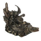 Сувенир-подставка (под стопки,бутылку) Щука, бронза №2