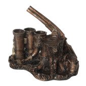 Сувенир-подставка (под стопки,бутылку) Охота, бронза