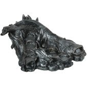 Сувенир-подставка (под стопки,бутылку) Сом, серебро