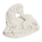 Копилка Лошадь мама, слоновая кость