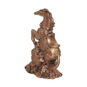 Копилка Конь на монетах стоячий 18см_13см, бронза